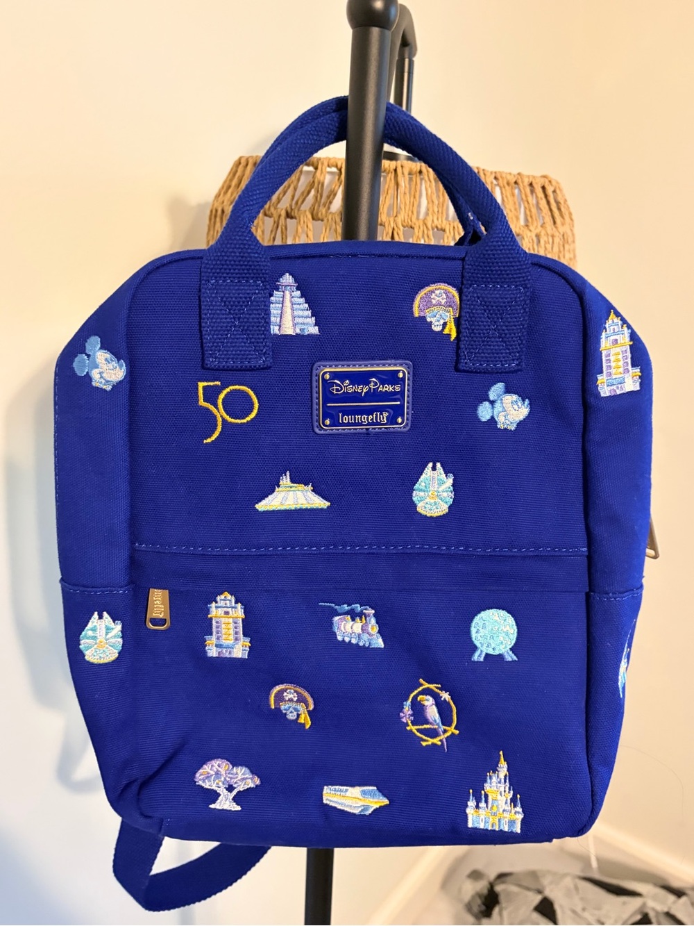 Loungefly Royal Blue Disney Parks Embroidered Kids Backpack